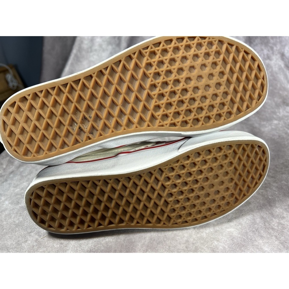 Vans Classic Slip-On Checkerboard Red White Shoes Womens 8 Mens 6.5 Canvas - Picture 4 of 5